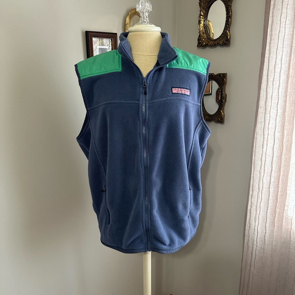Vineyard Vines Blue Fleece Vest
